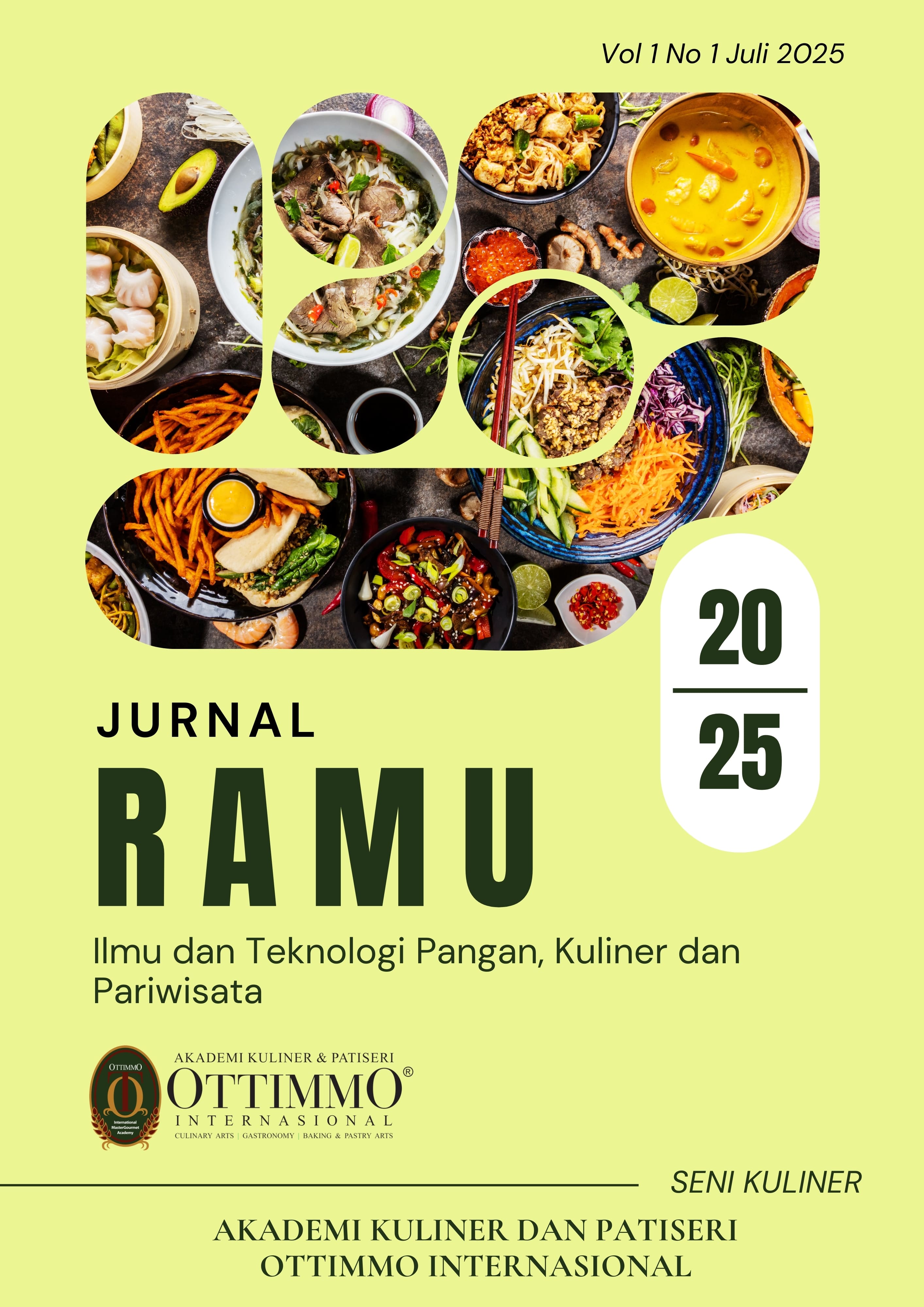 					Lihat Vol 1 No 1 (2025): RAMU : Ilmu dan Teknologi Pangan, Kuliner dan Pariwisata
				