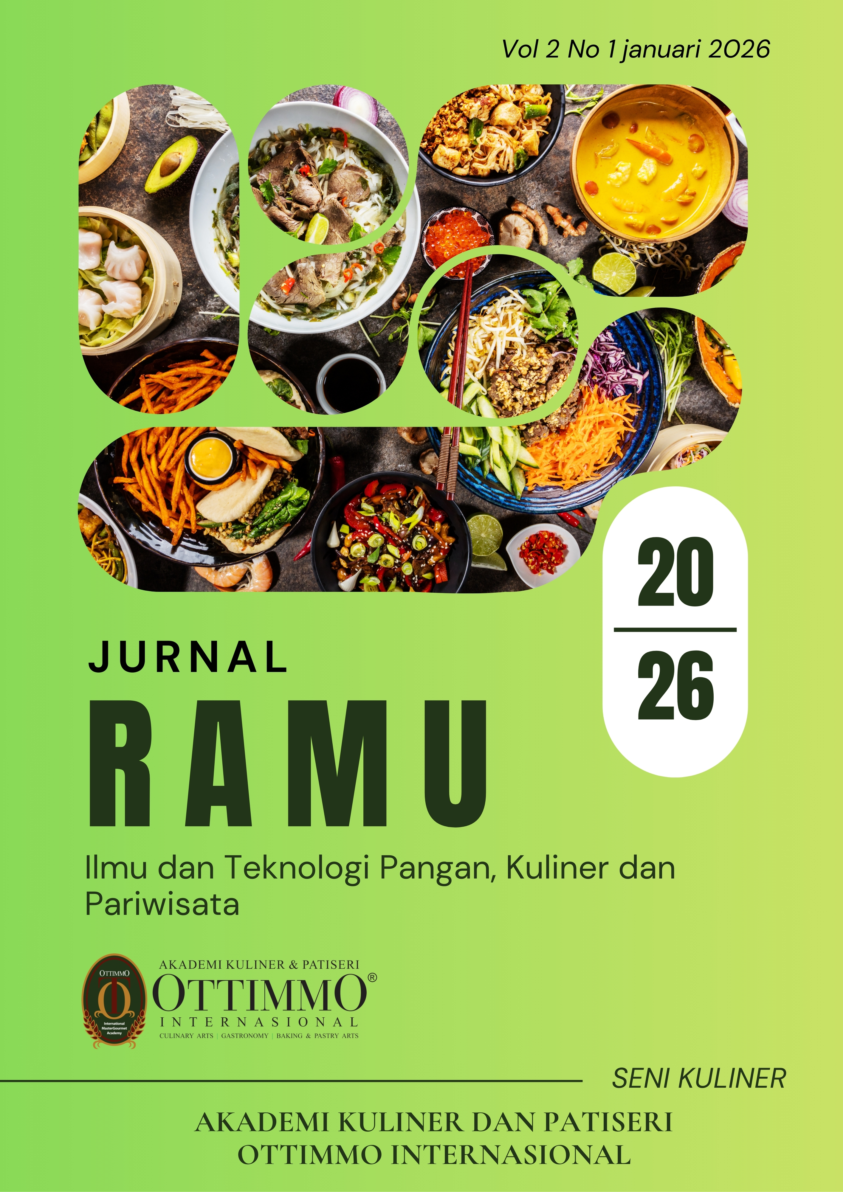 					Lihat Vol 2 No 1 (2026): RAMU : Ilmu dan Teknologi Pangan, Kuliner dan Pariwisata
				