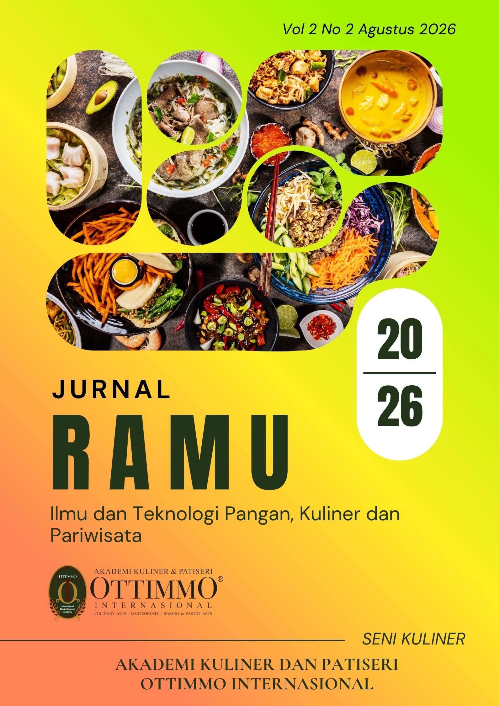 					Lihat Vol 2 No 2 (2026): RAMU : Ilmu dan Teknologi Pangan, Kuliner dan Pariwisata
				